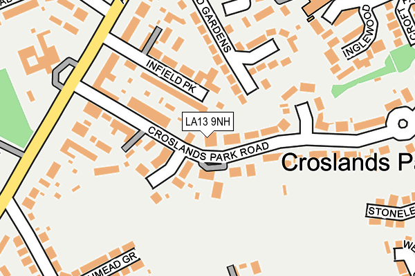 LA13 9NH map - OS OpenMap – Local (Ordnance Survey)