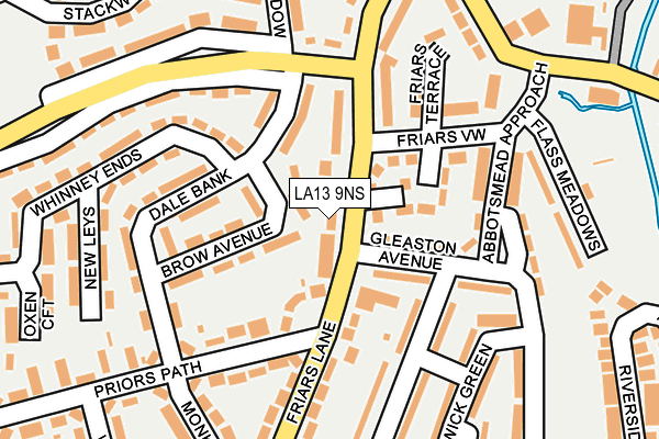 LA13 9NS map - OS OpenMap – Local (Ordnance Survey)