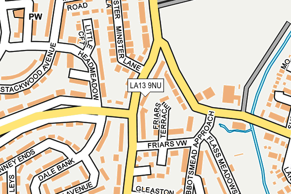 LA13 9NU map - OS OpenMap – Local (Ordnance Survey)