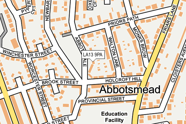 LA13 9PA map - OS OpenMap – Local (Ordnance Survey)