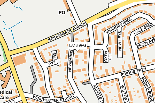 LA13 9PG map - OS OpenMap – Local (Ordnance Survey)