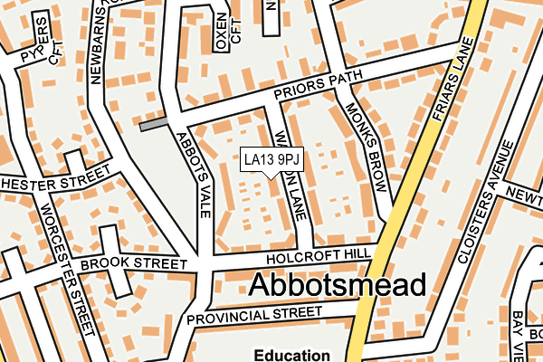 LA13 9PJ map - OS OpenMap – Local (Ordnance Survey)