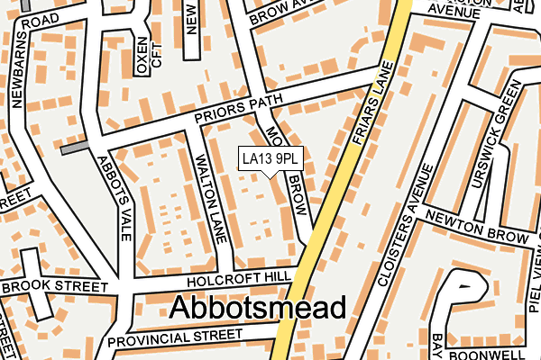 LA13 9PL map - OS OpenMap – Local (Ordnance Survey)