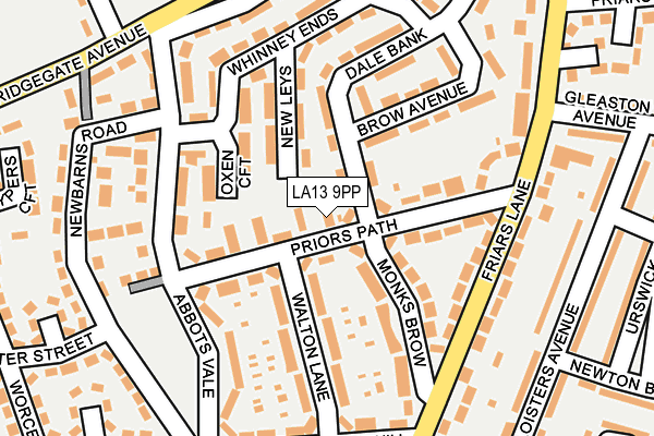 LA13 9PP map - OS OpenMap – Local (Ordnance Survey)