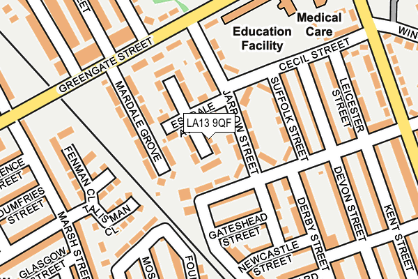 LA13 9QF map - OS OpenMap – Local (Ordnance Survey)