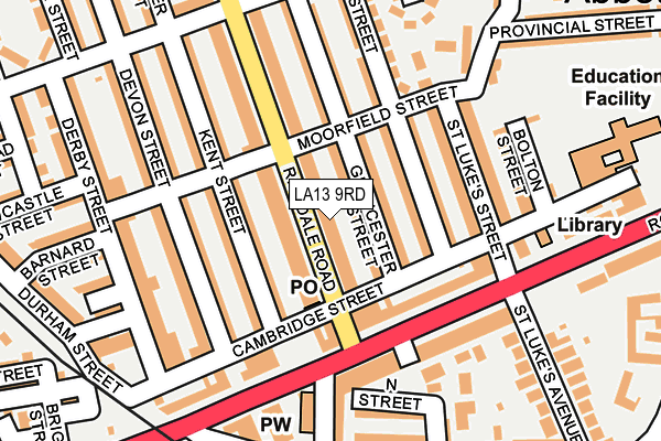 Map of RISEDALE ROAD LAUNDERETTE LTD at local scale