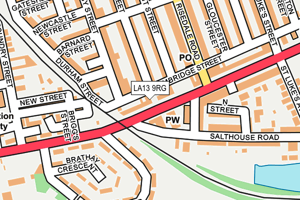 LA13 9RG map - OS OpenMap – Local (Ordnance Survey)