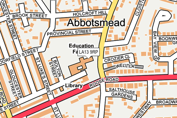 LA13 9RP map - OS OpenMap – Local (Ordnance Survey)