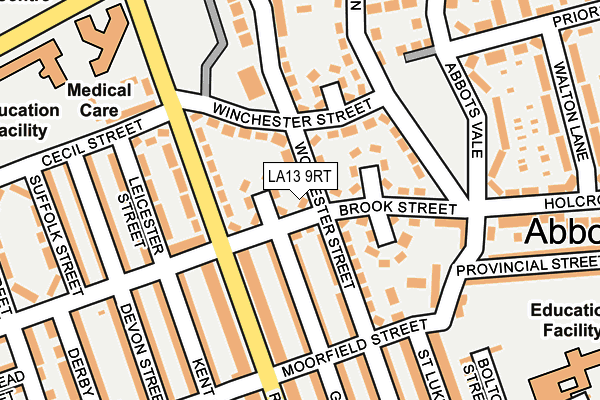 LA13 9RT map - OS OpenMap – Local (Ordnance Survey)