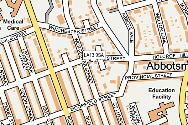 LA13 9SA map - OS OpenMap – Local (Ordnance Survey)