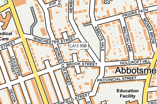 LA13 9SB map - OS OpenMap – Local (Ordnance Survey)