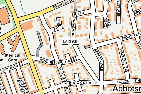 LA13 9SF map - OS OpenMap – Local (Ordnance Survey)