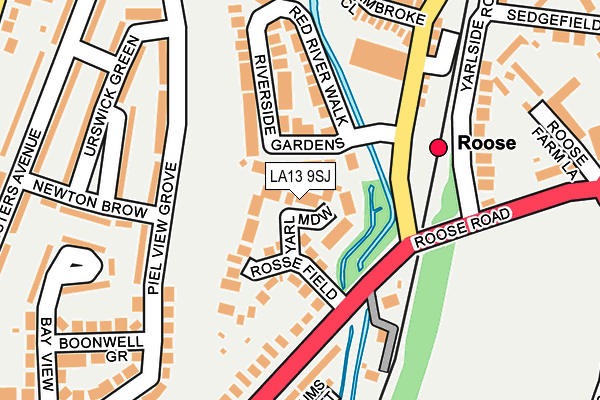 LA13 9SJ map - OS OpenMap – Local (Ordnance Survey)