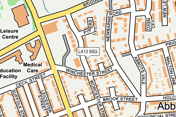 LA13 9SQ map - OS OpenMap – Local (Ordnance Survey)