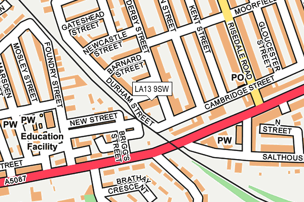LA13 9SW map - OS OpenMap – Local (Ordnance Survey)