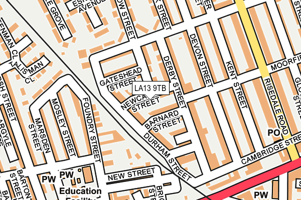 LA13 9TB map - OS OpenMap – Local (Ordnance Survey)