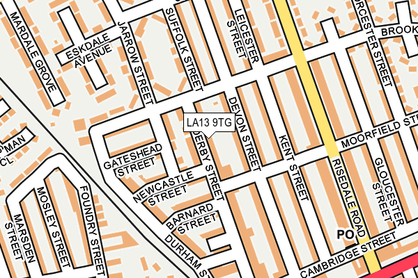 LA13 9TG map - OS OpenMap – Local (Ordnance Survey)