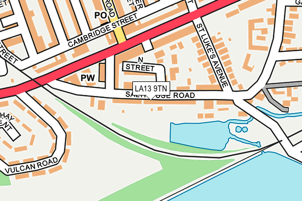 LA13 9TN map - OS OpenMap – Local (Ordnance Survey)