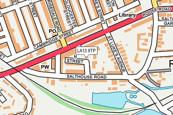 LA13 9TP map - OS OpenMap – Local (Ordnance Survey)