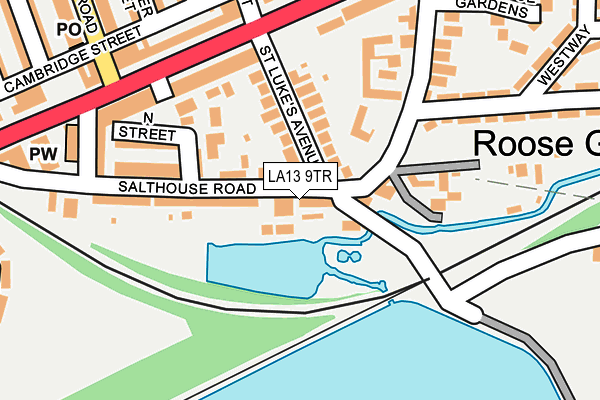 LA13 9TR map - OS OpenMap – Local (Ordnance Survey)