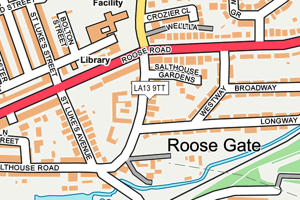 LA13 9TT map - OS OpenMap – Local (Ordnance Survey)