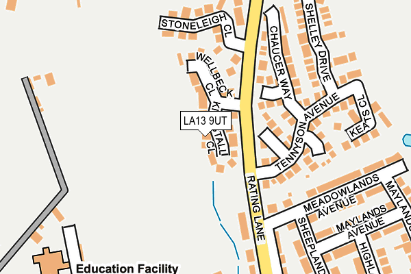 LA13 9UT map - OS OpenMap – Local (Ordnance Survey)