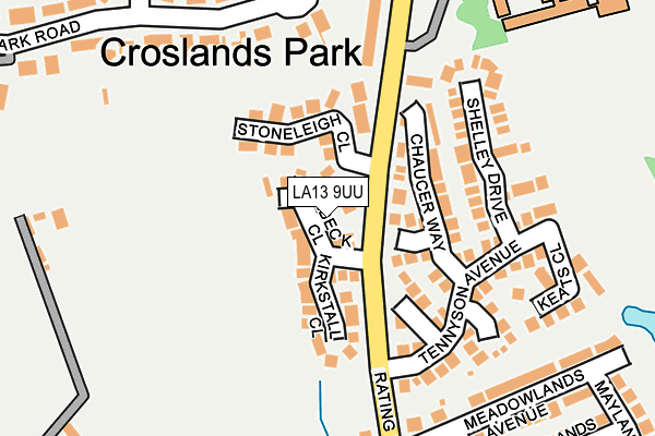 LA13 9UU map - OS OpenMap – Local (Ordnance Survey)