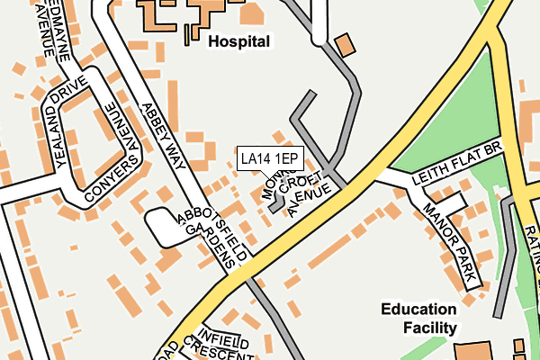 LA14 1EP map - OS OpenMap – Local (Ordnance Survey)