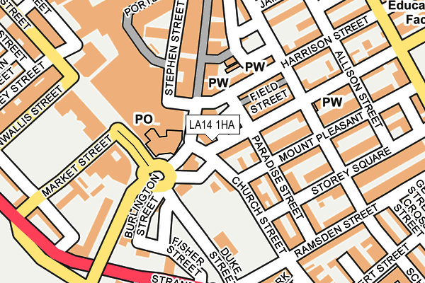 LA14 1HA map - OS OpenMap – Local (Ordnance Survey)