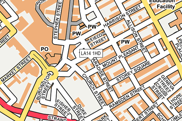LA14 1HD map - OS OpenMap – Local (Ordnance Survey)
