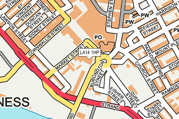 LA14 1HP map - OS OpenMap – Local (Ordnance Survey)