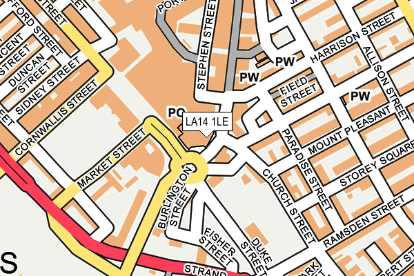 LA14 1LE map - OS OpenMap – Local (Ordnance Survey)