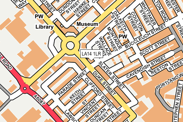LA14 1LR map - OS OpenMap – Local (Ordnance Survey)