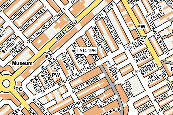 LA14 1PH map - OS OpenMap – Local (Ordnance Survey)