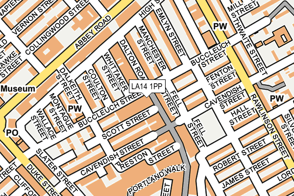LA14 1PP map - OS OpenMap – Local (Ordnance Survey)