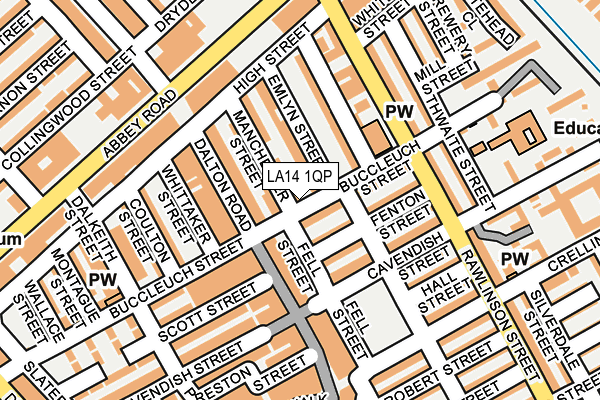 LA14 1QP map - OS OpenMap – Local (Ordnance Survey)