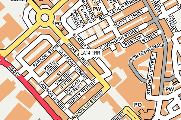LA14 1RR map - OS OpenMap – Local (Ordnance Survey)