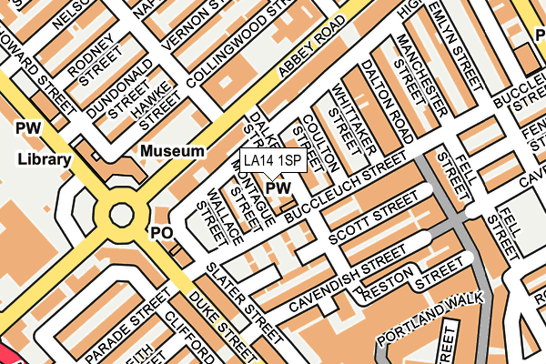 LA14 1SP map - OS OpenMap – Local (Ordnance Survey)