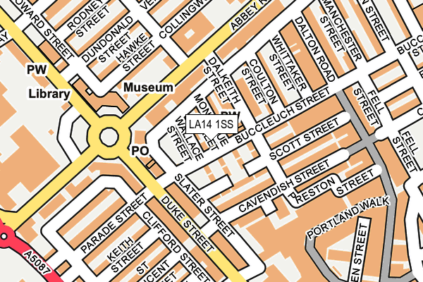 LA14 1SS map - OS OpenMap – Local (Ordnance Survey)