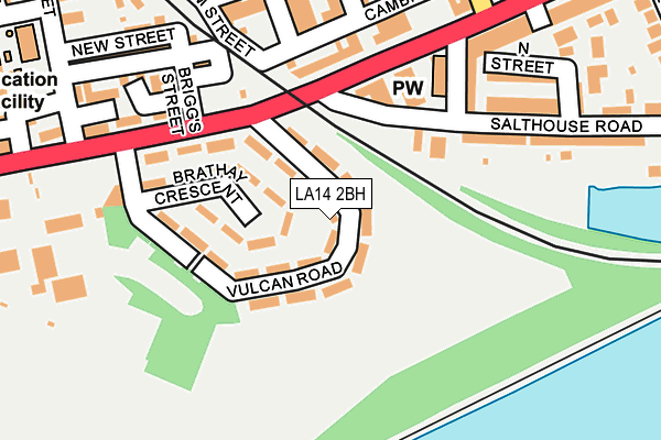 LA14 2BH map - OS OpenMap – Local (Ordnance Survey)