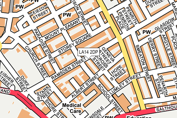 LA14 2DP map - OS OpenMap – Local (Ordnance Survey)