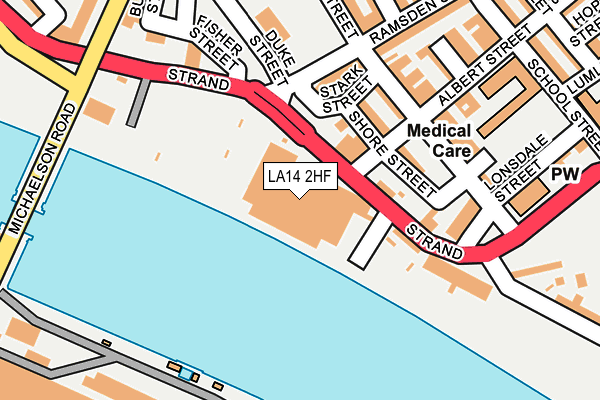 LA14 2HF map - OS OpenMap – Local (Ordnance Survey)