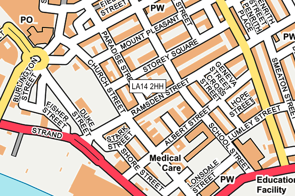 LA14 2HH map - OS OpenMap – Local (Ordnance Survey)