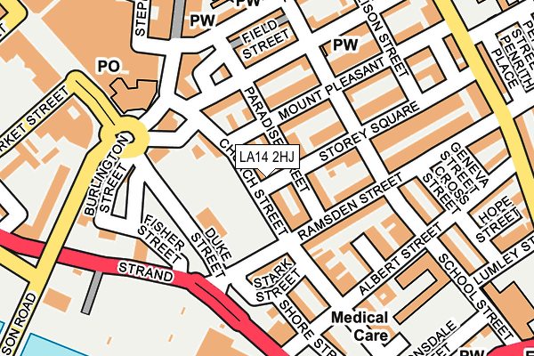 LA14 2HJ map - OS OpenMap – Local (Ordnance Survey)