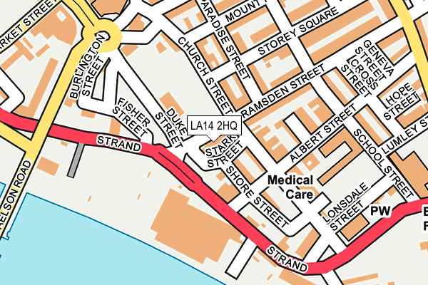 LA14 2HQ map - OS OpenMap – Local (Ordnance Survey)