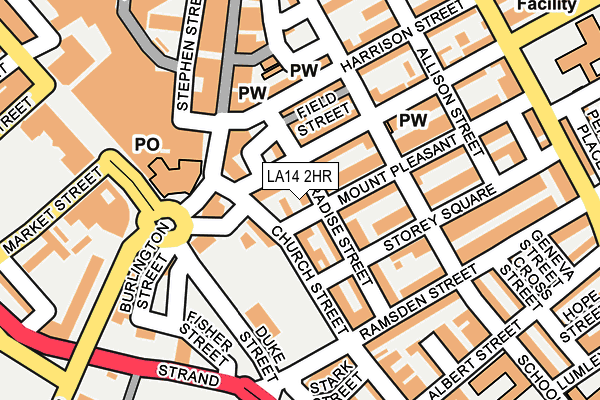 LA14 2HR map - OS OpenMap – Local (Ordnance Survey)