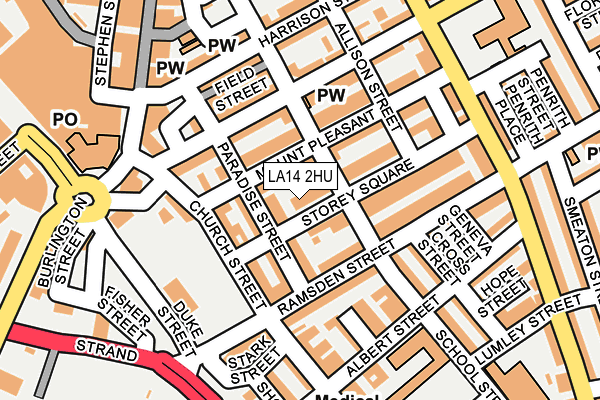 LA14 2HU map - OS OpenMap – Local (Ordnance Survey)