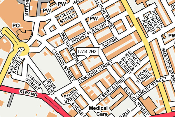 LA14 2HX map - OS OpenMap – Local (Ordnance Survey)