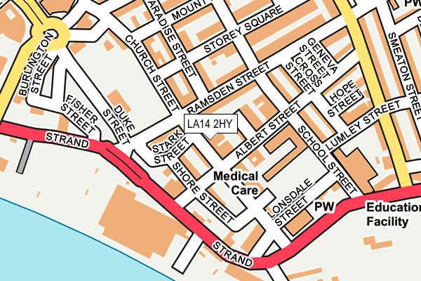 LA14 2HY map - OS OpenMap – Local (Ordnance Survey)