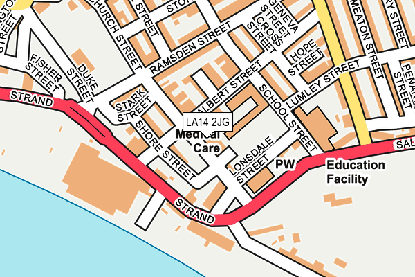 LA14 2JG map - OS OpenMap – Local (Ordnance Survey)